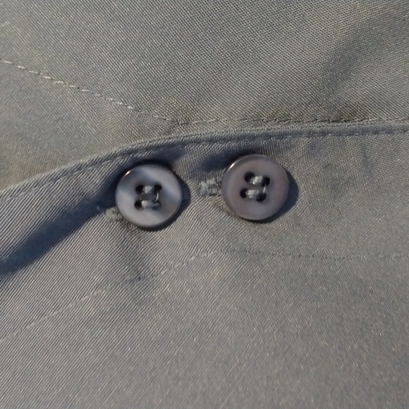 Blue V neck button down blouse 18, 20 - Picture 3 of 8